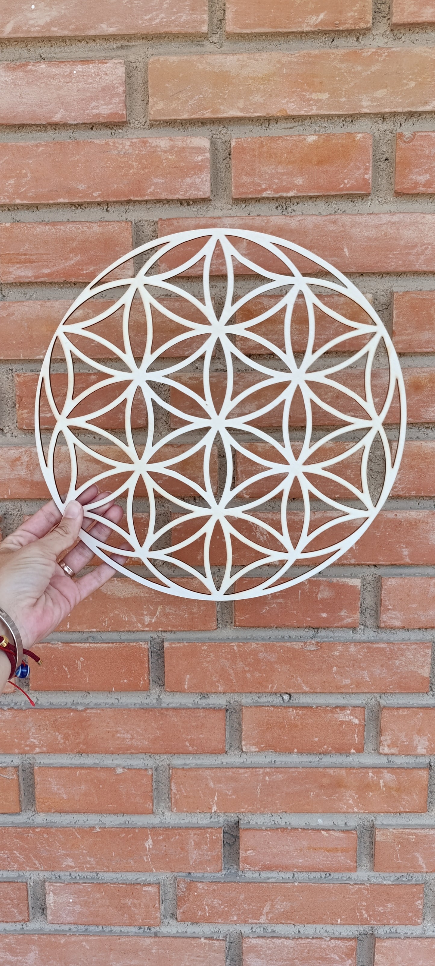 Flor de la Vida en madera – Decoración boho artesanal