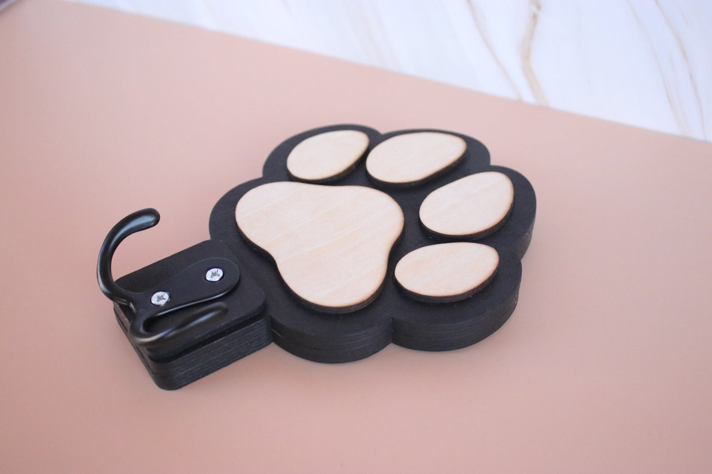 Colgador de correas para mascotas-huella