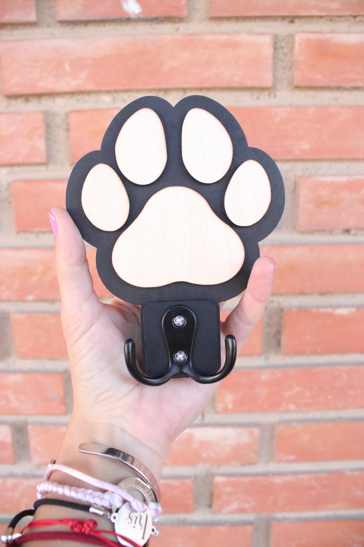 Colgador de correas para mascotas-huella