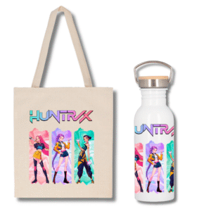 Pack Tote Bag + Botella Huntrix “Guerreras Kpop”